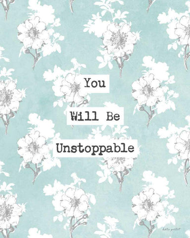 Unstoppable White Modern Wood Framed Art Print with Double Matting by Pertiet, Katie