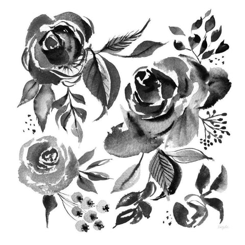 Delft Delight IV Black No Words White Modern Wood Framed Art Print by Rice, Kristy