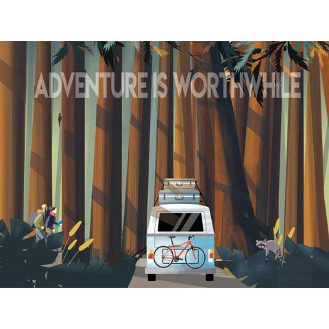 Into the Woods Black Modern Wood Framed Art Print with Double Matting by Escalante, Omar