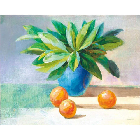 Citrus Still Life Gold Ornate Wood Framed Art Print with Double Matting by Nai, Danhui