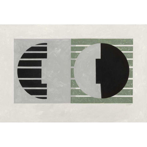 Latitude Sage Black Modern Wood Framed Art Print with Double Matting by Schick, Mike
