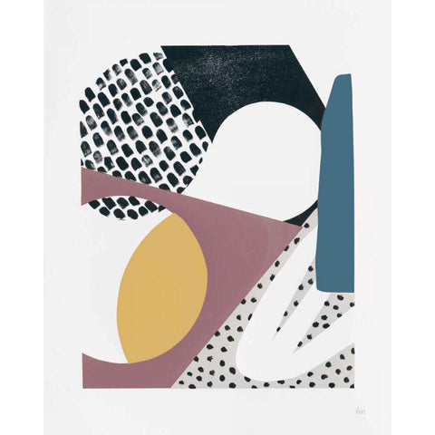 Luminous Tumble I Dark Black Modern Wood Framed Art Print with Double Matting by Marshall, Laura