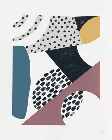 Luminous Tumble II Dark White Modern Wood Framed Art Print with Double Matting by Marshall, Laura