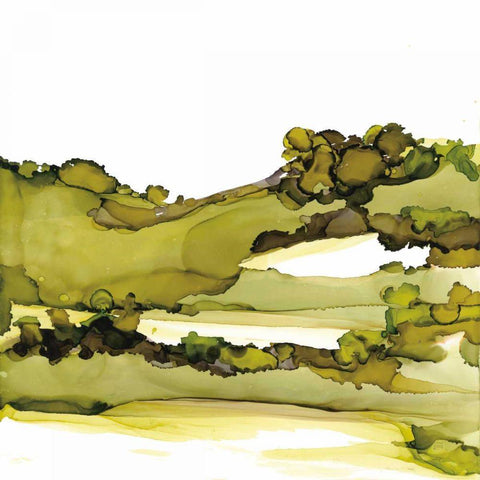 Greenscape I Gold Ornate Wood Framed Art Print with Double Matting by Paschke, Chris