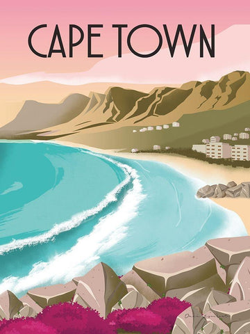 Cape Town South Africa White Modern Wood Framed Art Print with Double Matting by Escalante, Omar