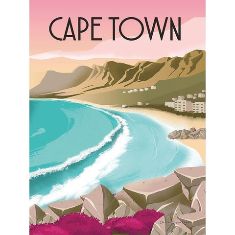 Cape Town South Africa Gold Ornate Wood Framed Art Print with Double Matting by Escalante, Omar