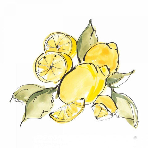 Lemon Still Life III Gold Ornate Wood Framed Art Print with Double Matting by Paschke, Chris