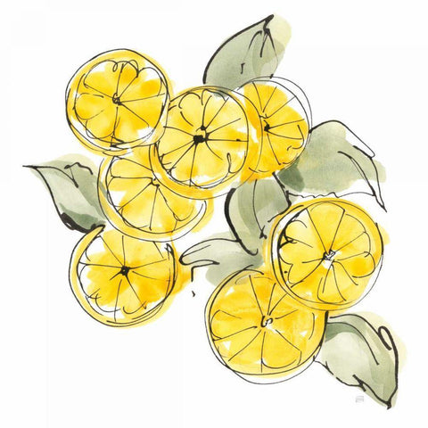 Cut Lemons I Gold Ornate Wood Framed Art Print with Double Matting by Paschke, Chris