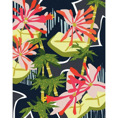 Bamboo Honeysuckle II Gold Ornate Wood Framed Art Print with Double Matting by Gallagher, Megan