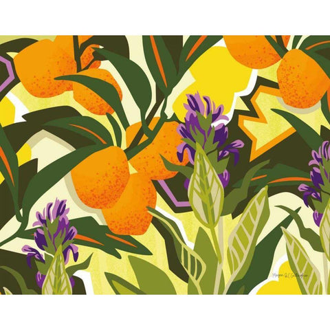 Citrus Sage I Gold Ornate Wood Framed Art Print with Double Matting by Gallagher, Megan