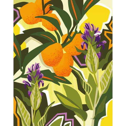 Citrus Sage I Gold Ornate Wood Framed Art Print with Double Matting by Gallagher, Megan