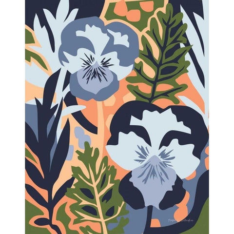 Pansy Pandemic Gold Ornate Wood Framed Art Print with Double Matting by Gallagher, Megan