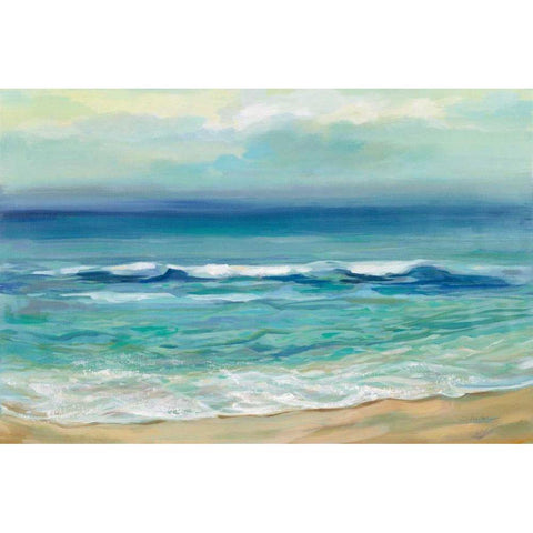 Seaside Sunrise Black Modern Wood Framed Art Print with Double Matting by Vassileva, Silvia