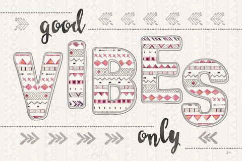 Boho Quotes III Pink Gray White Modern Wood Framed Art Print with Double Matting by Aiken, Jess
