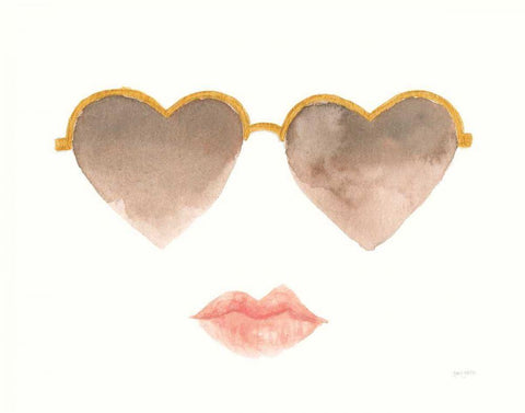 Boss Babe Sunglasses Black Ornate Wood Framed Art Print with Double Matting by Jackson, Jenaya