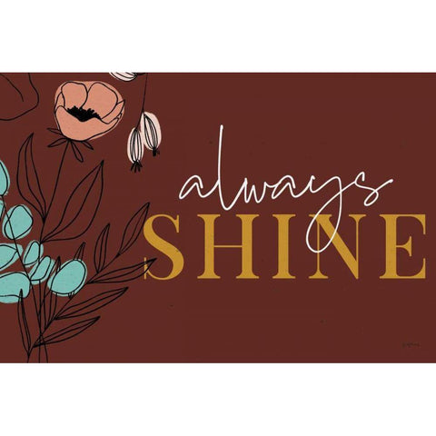 Rooted IV Always Shine Gold Ornate Wood Framed Art Print with Double Matting by Thorns, Becky