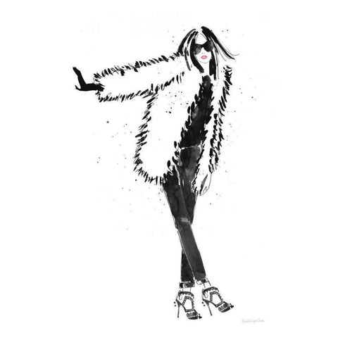 Uptown Fashion II Gold Ornate Wood Framed Art Print with Double Matting by Charro, Mercedes Lopez