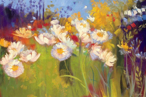 Contemporary Meadow White Modern Wood Framed Art Print with Double Matting by Rowan, Carol