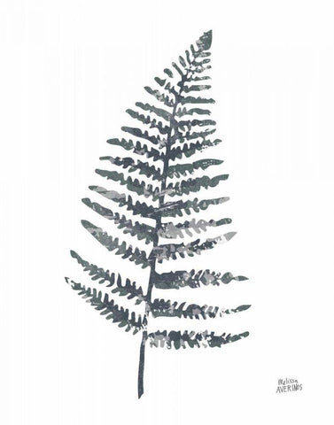 Fern I White Modern Wood Framed Art Print with Double Matting by Averinos, Melissa