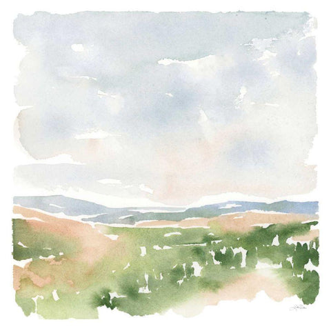 Gentle Landscape I Black Modern Wood Framed Art Print with Double Matting by Pete, Katrina