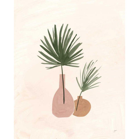 Palm Vessels II White Modern Wood Framed Art Print by Panganiban, Karyn