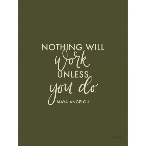 Words of Wisdom II Green Crop Black Modern Wood Framed Art Print with Double Matting by Thorns, Becky
