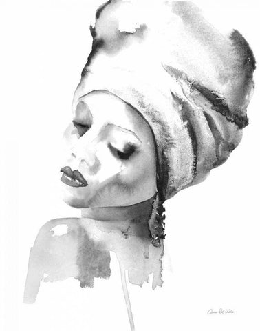 Woman I BW White Modern Wood Framed Art Print with Double Matting by Valle, Aimee Del