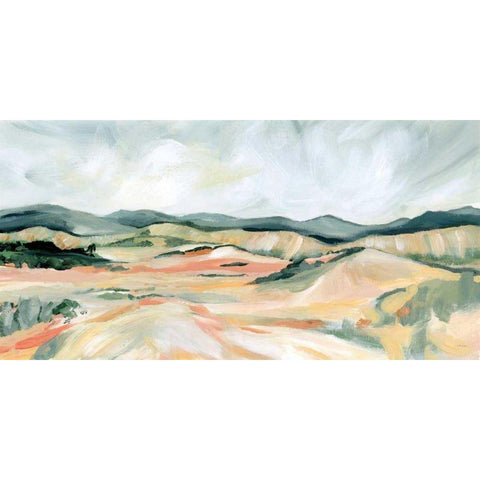 Vermillion Landscape III Gold Ornate Wood Framed Art Print with Double Matting by Pete, Katrina