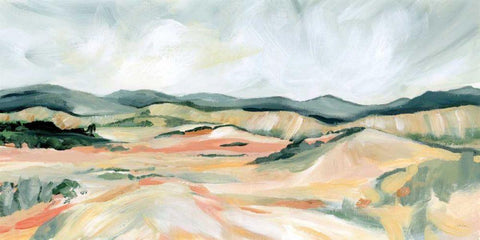 Vermillion Landscape III Black Ornate Wood Framed Art Print with Double Matting by Pete, Katrina