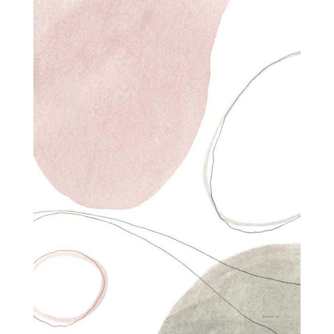 Threads of Motion I Gold Ornate Wood Framed Art Print with Double Matting by Nai, Danhui