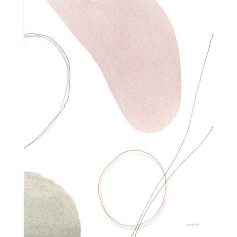 Threads of Motion II Black Modern Wood Framed Art Print by Nai, Danhui