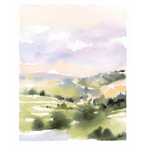 Spring Hills I Gold Ornate Wood Framed Art Print with Double Matting by Pete, Katrina