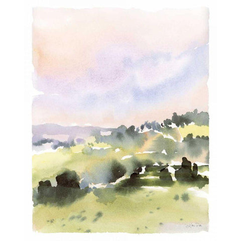 Spring Hills II Gold Ornate Wood Framed Art Print with Double Matting by Pete, Katrina
