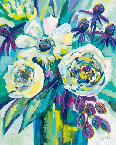 Vision White Modern Wood Framed Art Print with Double Matting by Vertentes, Jeanette