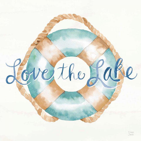 Lake Love VI Black Ornate Wood Framed Art Print with Double Matting by June, Dina