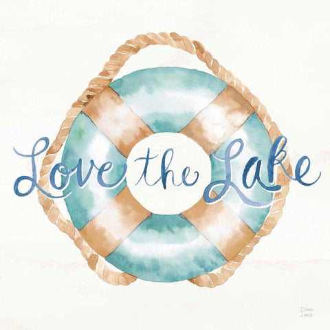 Lake Love VI Gold Ornate Wood Framed Art Print with Double Matting by June, Dina