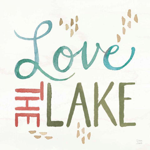 Lake Love VII White Modern Wood Framed Art Print by June, Dina