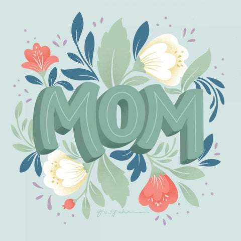 Mom Gold Ornate Wood Framed Art Print with Double Matting by Graham, Gia