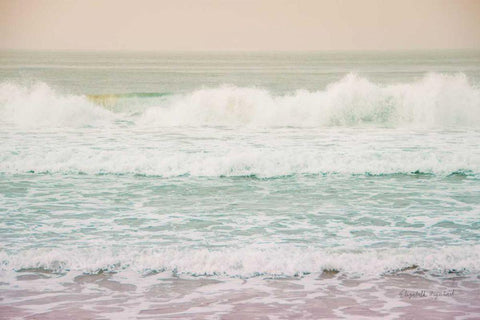 Morning Wave I White Modern Wood Framed Art Print with Double Matting by Urquhart, Elizabeth