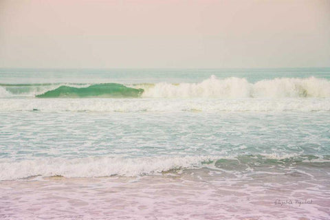 Morning Wave II White Modern Wood Framed Art Print with Double Matting by Urquhart, Elizabeth
