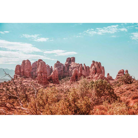 What a View II Black Modern Wood Framed Art Print with Double Matting by Urquhart, Elizabeth