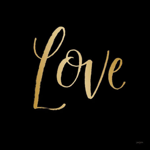 Blooming Delight Love Gold Ornate Wood Framed Art Print with Double Matting by Jackson, Jenaya