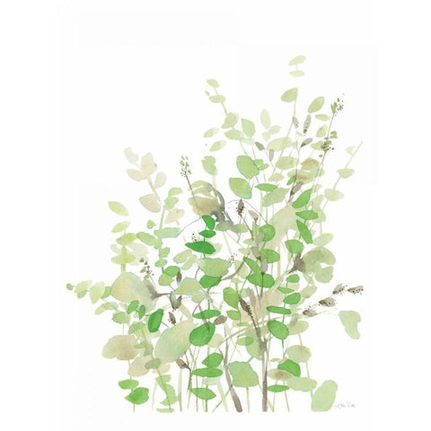 Spring Greens Gold Ornate Wood Framed Art Print with Double Matting by Pete, Katrina