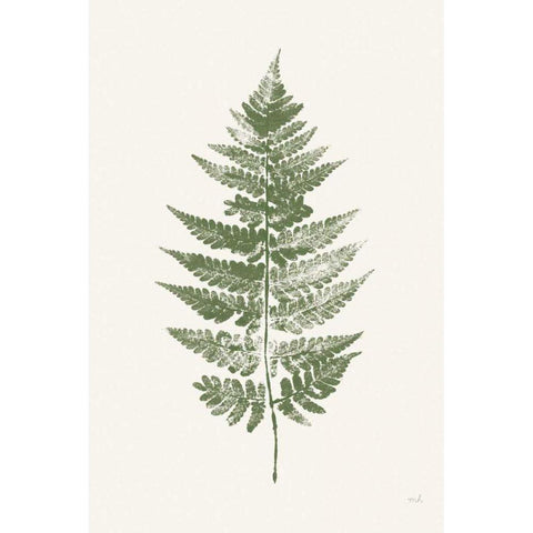 Fern Print I White Crop Gold Ornate Wood Framed Art Print with Double Matting by Hershey, Moira