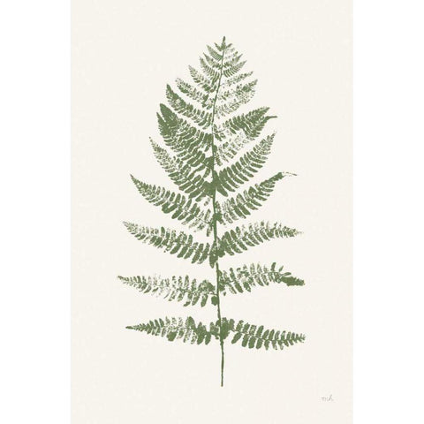 Fern Print II White Crop Gold Ornate Wood Framed Art Print with Double Matting by Hershey, Moira