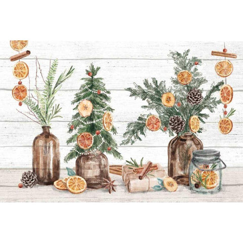 Seasonal Market I Gold Ornate Wood Framed Art Print with Double Matting by Urban, Mary