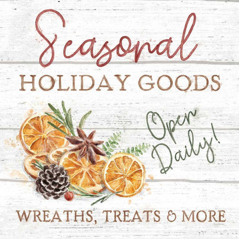 Seasonal Market VI White Modern Wood Framed Art Print by Urban, Mary