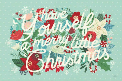 Christmas Wishes I Bright White Modern Wood Framed Art Print with Double Matting by Marshall, Laura