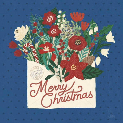 Christmas Wishes IV Dark Gold Ornate Wood Framed Art Print with Double Matting by Marshall, Laura
