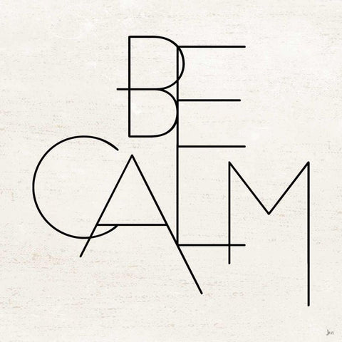 Calm I White Modern Wood Framed Art Print with Double Matting by Aiken, Jess